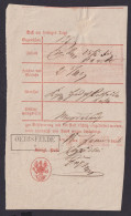 Altdeutschland R2 OEBISFELDE Sachsen-Anhalt Einlieferungsschein 1859 - Saxony