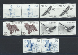 Suède N°604a/08a** (MNH) 1968 - Faune "Animaux Divers" - Unused Stamps