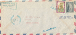 Honduras Air Mail Cover Sent To Germany 18-8-1954 Overprinted Stamp - Honduras