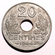 ETAT FRANCAIS - 20 CENTIMES 1944  ZINC Achat Immédiat - 20 Centimes