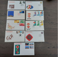 China 1982/90 Selection Of 9 FDC's Nice Used - Briefe U. Dokumente
