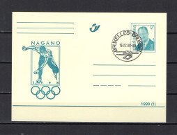 Belgium 1998 Olympic Games Nagano Commemorative Postcard - Hiver 1998: Nagano