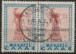 OICI12U-1941 Occup. Italiana CEFALONIA E ITACA, Sass. Nr. 12, Francobollo Usato Per Posta °/ - Cefalonia & Itaca