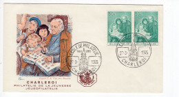 1327 - FDC - Sir Rowland Hill - Stempel Charleroi - 1951-1960