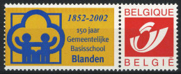 België 3181 - Duostamp - Gemeentelijke Basisschool Blanden - Logo Links - Postfris
