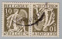 België KP13 - Gestempeld - Oblitéré - Tete Beche  [KP] & Interpannelli [KT]