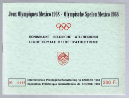 België E105 - Sport - Olympische Spelen - Mexico 1968 - Boekje Met Losse Velletjes E103/04 ** - Erinofilia [E]