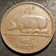 IRLANDE - EIRE - ½ - 1/2 PINGIN 1928 - KM 2 - PENNY - Cochon - Pig - IRELAND - Ireland