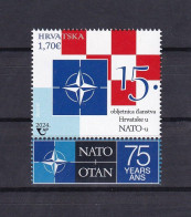 CROATIA 2024,15th ANNIVERSARY OF CROATIA'S MEMBERSHIP IN NATO,75 YEARS NATO, MNH - Kroatien