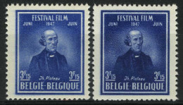 België 748 + 748a ** - Joseph Plateau - Blauw + Lichtblauw - 1931-1960