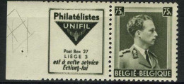 België PU119 ** - Gekruiste Lijnen In Rand - Philatélistes Unifil - Nuevos