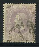 België 36 - 1F Mauve - Koning Leopold II - 1869-1883 Léopold II