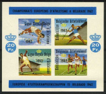 België E86 ON ** - Europese Atletiekkampioenschappen - Belgrado 1962 - Ongetand - Non Dentelé - Erinnofilia [E]