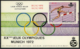 België E122 - Olympische Spelen - München 1972 - Hordenlopen - Met Opdruk - Avec Surcharge - Erinnophilia [E]