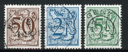 België 1958/60 - Cijfer Op Heraldieke Leeuw En Wimpel - Gestempeld - Oblitéré -used - Used Stamps