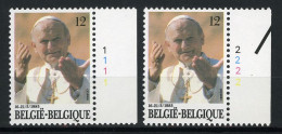 België 2166 - Paus Johannes-Paulus II - Pape Jean-Paul II - Plnrs 1-2 - 1981-1990