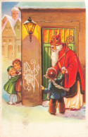 FETES - VOEUX - Saint Nicolas - Vive Saint Nicolas - Enfants - Maison - Neige - Carte Postale Ancienne - Sinterklaas
