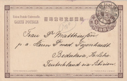 Japon Entier Postal Pour L'Allemagne 1919 - Cartoline Postali