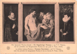 PEINTURES & TABLEAUX - Le Célèbre Triptyque Rockox Thomas L'Incrédule - Pierre Paul Rubens - Carte Postale Ancienne - Malerei & Gemälde