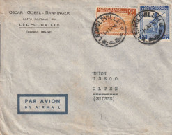 Congo Belge Lettre Léopoldville Pour La Suisse 1947 - Cartas & Documentos