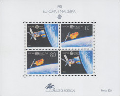 Portugal-Madeira Block 12 Europaunion CEPT Europäische Weltraumfahrt, ** / MNH - Madère