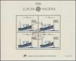 Portugal-Madeira Block 9 Europaunion CEPT Postboot Maria Cristina, ** / MNH - Madère
