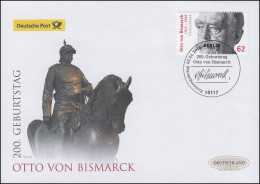 3145 Otto Von Bismarck, Schmuck-FDC Deutschland Exklusiv - Briefe U. Dokumente