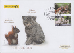 3129-3130 Eichhörnchen Und Wildkatze, Sk, Schmuck-FDC Deutschland Exklusiv - Brieven En Documenten