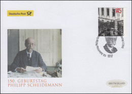 3165 Philipp Scheidemann - Aufruf Zur Republik, Schmuck-FDC Deutschland Exklusiv - Cartas & Documentos
