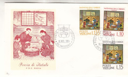 Vatican - Lettre FDC De 1964 - Noël - Oblit Poste Vaticane - - Brieven En Documenten