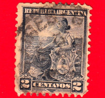 ARGENTINA - Usato - 1899 - Simboli Della Repubblica - Allegoria, Libertà Seduta - 2 - Gebruikt