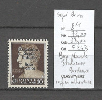 France - Base Navale Italienne De Bordeaux - DEPART A 10 EUROS - Yvert 8** - 10cts - - War Stamps