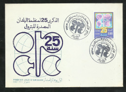 Algérie FDC  Lettre Premier Jour Illustrée Alger Le 12/09/1985  N°845 25ème Anniversaire De L'OPEP   TB - Algeria (1962-...)