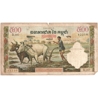 Cambodge, 500 Riels, KM:14d, TB - Cambodge