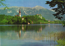 BLED, ARCHITECTURE, CHURCH, MOUNTAIN, SLOVENIA, POSTCARD - Slowenien