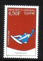 ANDORRA FRANZÖSISCH MI-NR. 548 POSTFRISCH(MINT) SNOWBOARDING 2000 - Unused Stamps