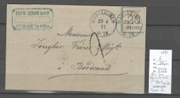 France - Alsace Lorraine - Yvert 6  - Mariakirch - DEPART 1 EURO - Sainte Marie Aux Mines  - 04/1871 - Briefe U. Dokumente