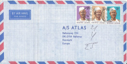 Sierra Leone Air Mail Cover Sent To Denmark 10-11-1978 (the Cover Is Folded In The Left Side) - Sierra Leone (1961-...)