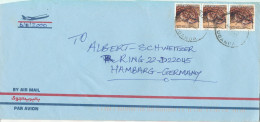 Uganda Air Mail Cover Sent To Germany 8-11-2000 PHYTON SNAKES The Cover Is Damaged By Opening - Uganda (1962-...)