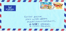 Uganda Air Mail Cover Sent To Germany 2-10-XXXX Butterfly - Uganda (1962-...)