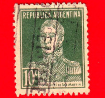 ARGENTINA - Usato - 1923 - José Francisco De San Martín (1778-1850) - 10 C - Used Stamps