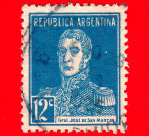 ARGENTINA - Usato - 1923 - José Francisco De San Martín (1778-1850) - 12 - Usati