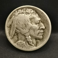 5 CENTS BUFFALO NICKEL 1915 D DENVER USA ( BISON & TETE D'INDIEN ) - 1913-1938: Buffalo