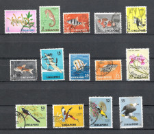 Singapore, 1962, Fish, Flowers, Birds, Almost Complete Set Used (S910) - Singapour (...-1959)