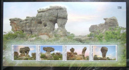 Thailand Stamp SS 2007 Pa Hin Ngam National Park (natural Stone Touch Printing) - Thailand