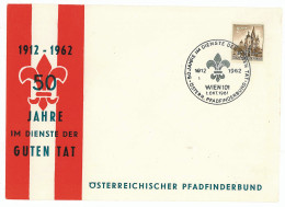 SC 73 - 360 AUSTRIA, Scout - Cover - Used - 1962 - Lettres & Documents