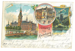 GER 30 - 16932 HAMBURG, Litho, Germany - Old Postcard - Used - 1901 - Harburg