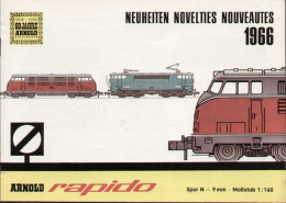 Catalogue ARNOLD RAPIDO Neuheiten 1966 Spur N = 9 Mm Maßstab 1/160 - En Allemand, Français Et Anglais - Duits