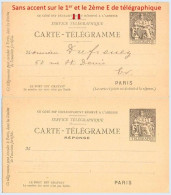 Entier FRANCE - Carte Pneumatique Réponse Payée Neuf - 30c Chaplain Noir - Neumáticos