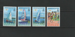 Cayman Islands 1996 Olympic Games Atlanta, Sailing, Windsurfing, Athletics Set Of 4 MNH - Zomer 1996: Atlanta